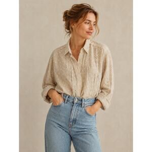 Vintage Paris Sport Club 90s Butter Mom Button Down